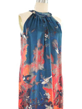 2008 Jean Paul Gaultier Leaf Printed Silk Dress Dress arcadeshops.com