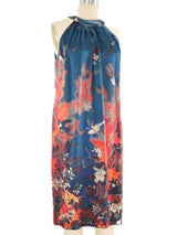 2008 Jean Paul Gaultier Leaf Printed Silk Dress Dress arcadeshops.com