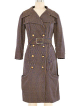 1970s Floral Printed Trench Coat Jacket arcadeshops.com