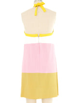 Jean Varon Colorblock Panel Halter Dress Dress arcadeshops.com