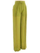 Chloe Green Silk Trousers Bottom arcadeshops.com