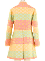1960s Striped Brocade Coat Dress Dress arcadeshops.com