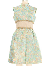 Saks Fifth Avenue Sheer Midriff Metallic Dress Dress arcadeshops.com