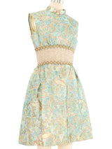 Saks Fifth Avenue Sheer Midriff Metallic Dress Dress arcadeshops.com
