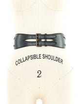 Alaia Crossover Black Leather Belt