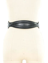 Alaia Crossover Black Leather Belt