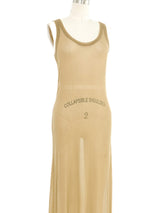 Jean Paul Gaultier Taupe Mesh Tank Dress