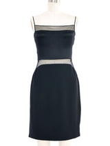 Geoffrey Beene Sheer Panel Little Black Dress