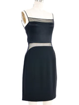 Geoffrey Beene Sheer Panel Little Black Dress