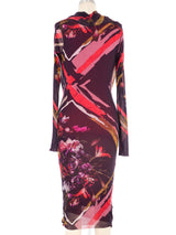 Fuzzi Floral Cowl Neck Dress