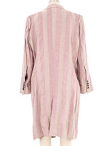 Ann Demeulemeester Quilted Stripe Longline Jacket