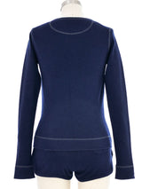Chanel Navy Cashmere Shorts Ensemble Suit arcadeshops.com
