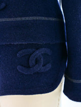 Chanel Navy Cashmere Shorts Ensemble Suit arcadeshops.com