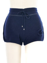 Chanel Navy Cashmere Shorts Ensemble Suit arcadeshops.com