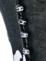 Chanel Fringed Camelia Applique Sleeveless Top Top arcadeshops.com