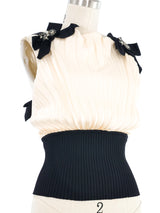 2005 Chanel Pleated Satin Cami Top Top arcadeshops.com