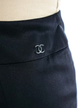 2003 Chanel Lace Trimmed Satin Skirt Bottom arcadeshops.com