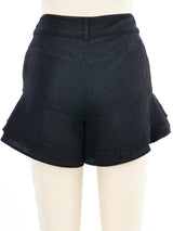 Chanel Ruffled Crepe Micro Shorts Bottom arcadeshops.com