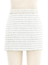 2005 Chanel Silver Tweed Mini Skirt Bottom arcadeshops.com