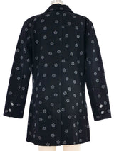 Chanel Black Denim Flower Painted Jacket Jacket arcadeshops.com
