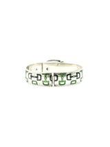 Gucci Sterling Enamel Belt Bracelet