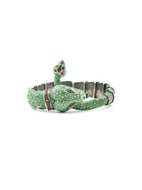 Sterling and Enamel Articulated Snake Bracelet