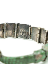 Sterling and Enamel Articulated Snake Bracelet