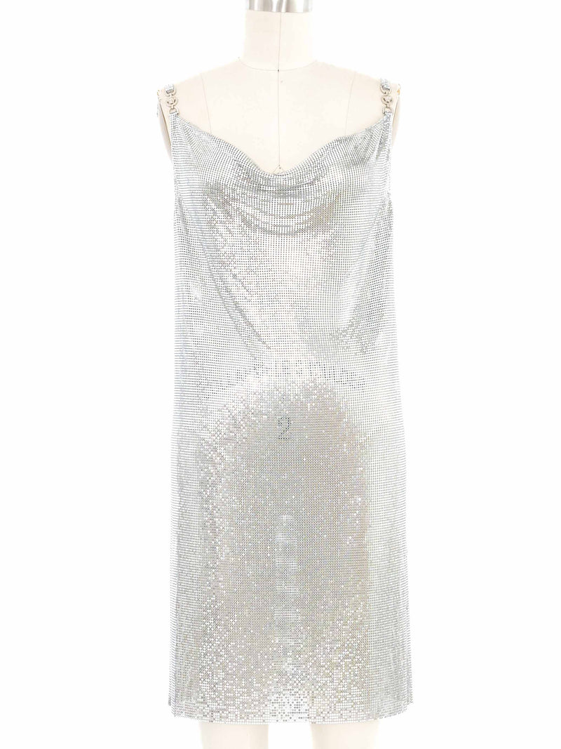 Versace Metal Mesh Mini Slip Dress