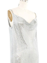 Versace Metal Mesh Mini Slip Dress