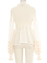 Chanel Knit Peasant Sleeve Top Top arcadeshops.com