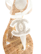 Chanel T-Strap Logo Sandal, 35.5 Accessory arcadeshops.com