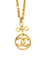 1993 Chanel Kinetic Logo Pendant Necklace Jewelry arcadeshops.com