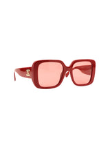 Chanel Red Square Frame Sunglasses Accessory arcadeshops.com