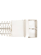 Gianfranco Ferre White Braided Chain Leather Belt