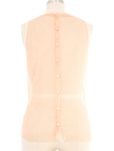 Chanel Peach Mesh Tank Top arcadeshops.com