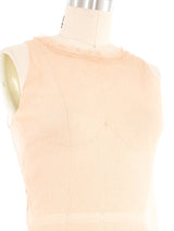 Chanel Peach Mesh Tank Top arcadeshops.com