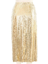 1970s Valentino Sequin Button Front Skirt Bottom arcadeshops.com