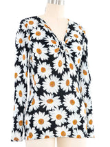 Ungaro Daisy Knit Long Sleeve Tee Top arcadeshops.com