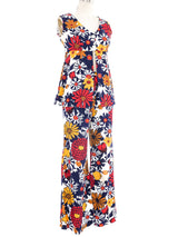1960s Floral Trouser Ensemble Suit arcadeshops.com