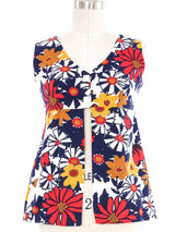 1960s Floral Trouser Ensemble Suit arcadeshops.com