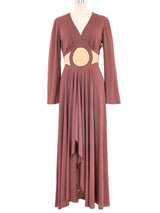 1970s Mr Boots Tromp L'Oeil Brown Dress Dress arcadeshops.com
