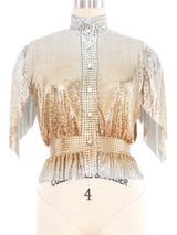 Paco Rabanne Ombre Chainmail Mock Neck Top Top arcadeshops.com
