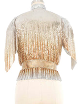 Paco Rabanne Ombre Chainmail Mock Neck Top Top arcadeshops.com