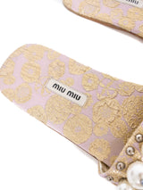Miu Miu Pearl Beaded Slides, 38 Accessory arcadeshops.com