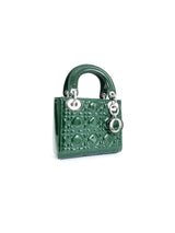 Christian Dior Lady Dior Emerald Patent Handbag Accessory arcadeshops.com