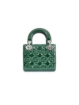 Christian Dior Lady Dior Emerald Patent Handbag Accessory arcadeshops.com