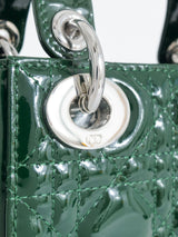 Christian Dior Lady Dior Emerald Patent Handbag Accessory arcadeshops.com