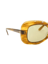 1960s Pierre Cardin Walnut Frame Sunglasses