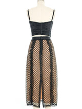 Gucci GG Monogram Lace Skirt Ensemble Suit arcadeshops.com