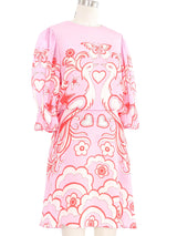 Valentino Silk Peacock Dress Dress arcadeshops.com
